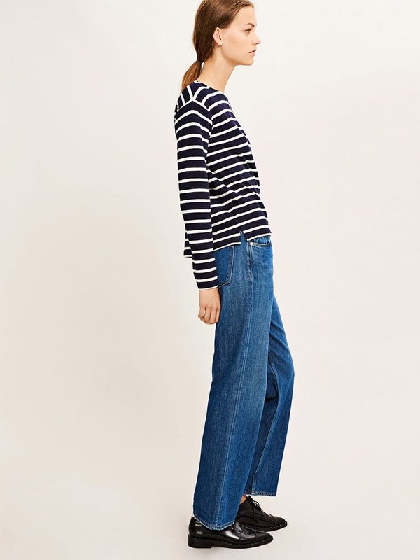 Samsoe & Samsoe Damas Stripe Top - Breton Blue Samsoe & Samsoe Damas Stripe Top - Breton Blue