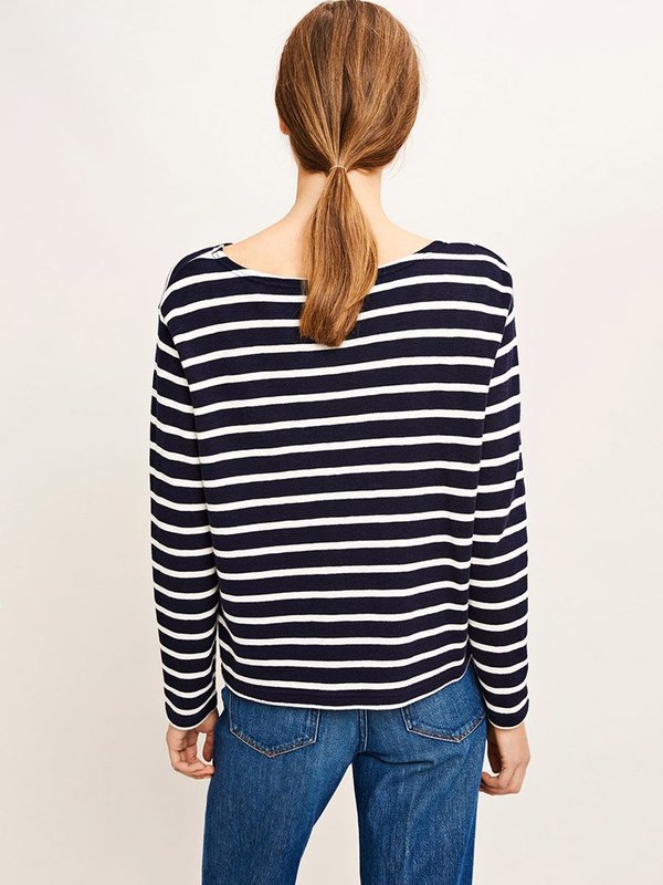 Samsoe & Samsoe Damas Stripe Top - Breton Blue Samsoe & Samsoe Damas Stripe Top - Breton Blue