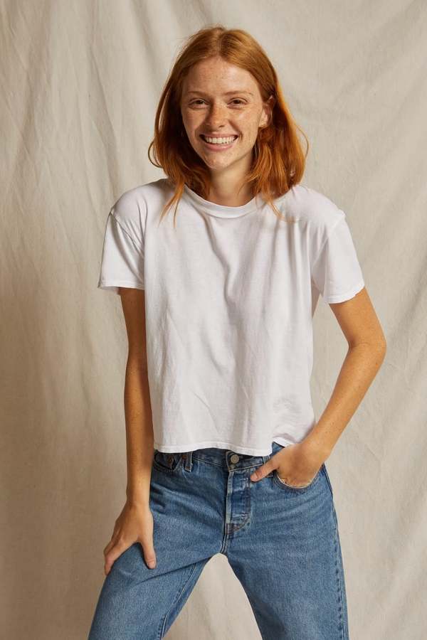 Perfect White Harley Boxy Crew tee - White Perfect White Harley Boxy Crew tee - White