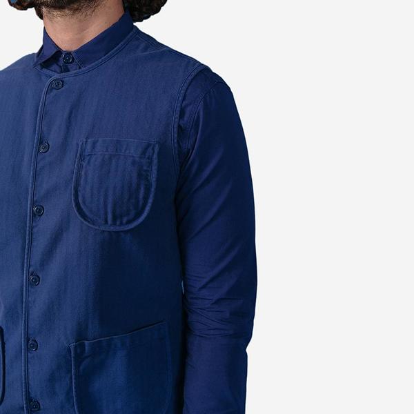 Kestin Hare Thuro Vest - French Navy Herringbone Kestin Hare Thuro Vest - French Navy Herringbone