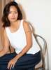 KAAREM Rang Six-Panel Cropped Top - White - Thumbnail 2