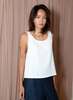 KAAREM Rang Six-Panel Cropped Top - White - Thumbnail 3