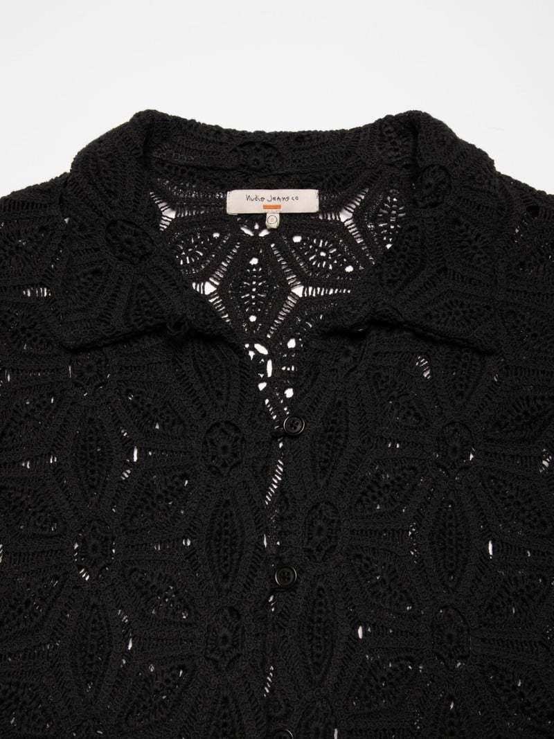 Nudie Jeans Anita Crochet Cardigan - Black Nudie Jeans Anita Crochet Cardigan - Black