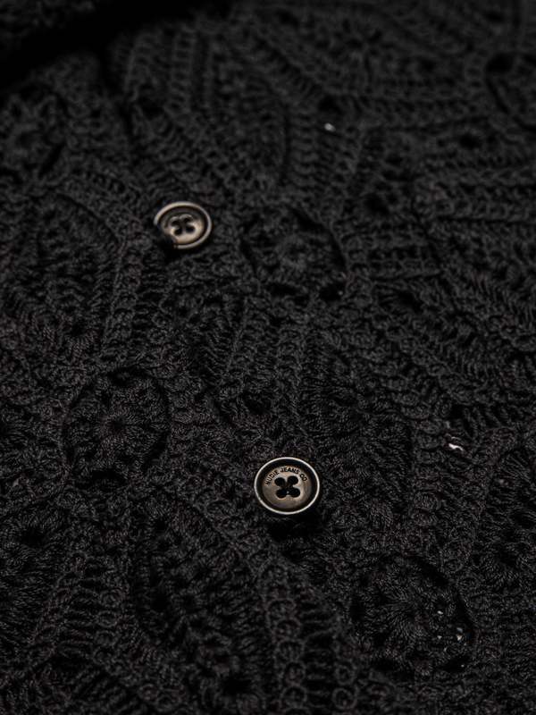Nudie Jeans Anita Crochet Cardigan - Black | Garmentory