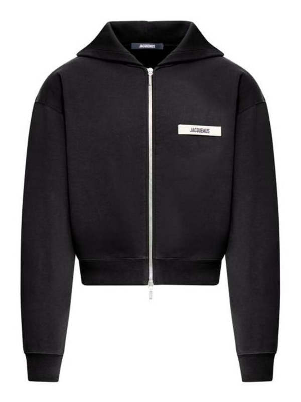 Jacquemus Le Hoodie Zip Gros Grain - Black