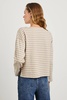 Macy Top - Heather/Beige Stripe - Thumbnail 5