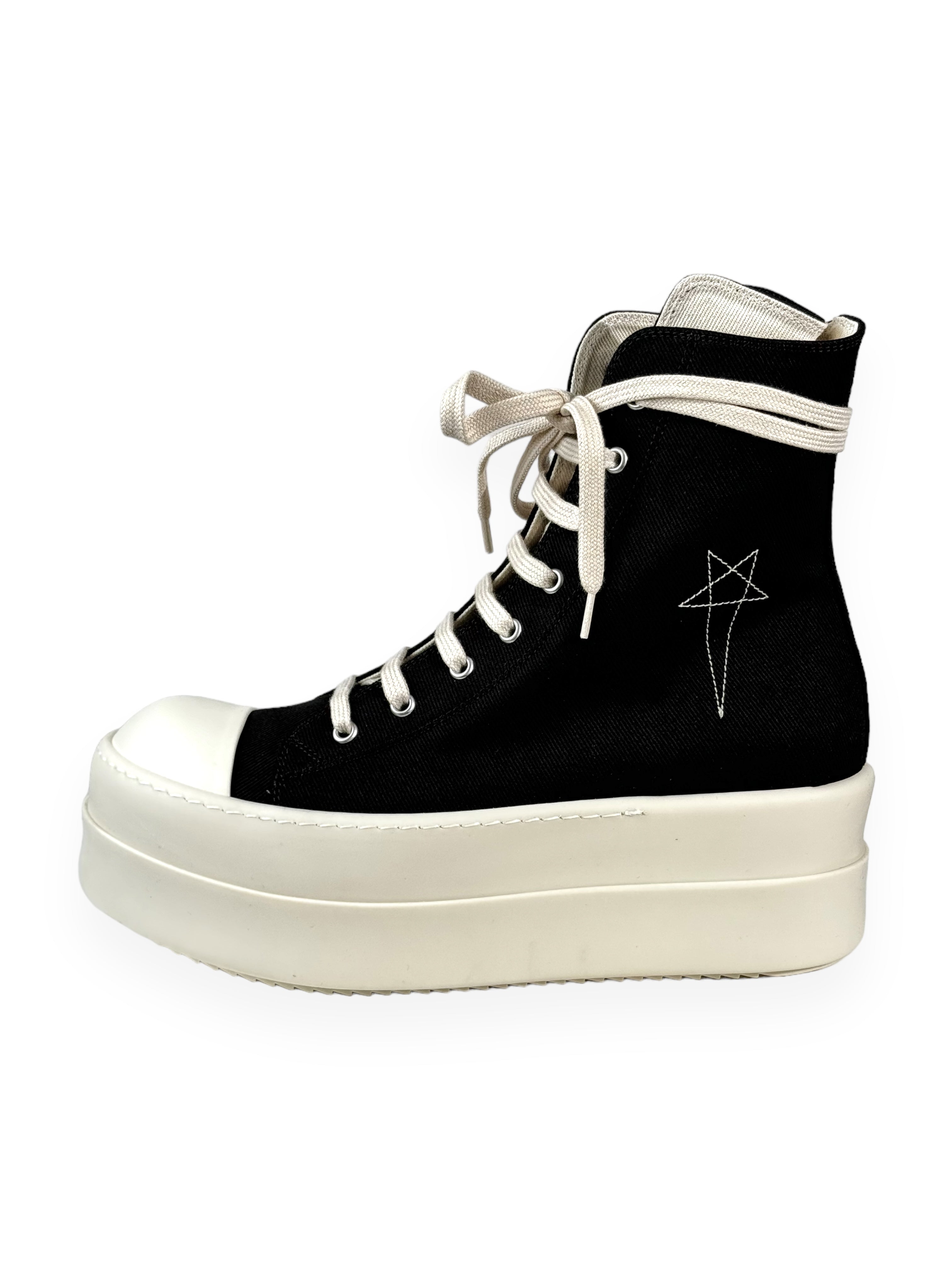 スニーカー Rick Owens Double Bumper Sneaks Black inspired Rick Owens DOUBLE BUMPER SNEAKS - Black | Garmentory