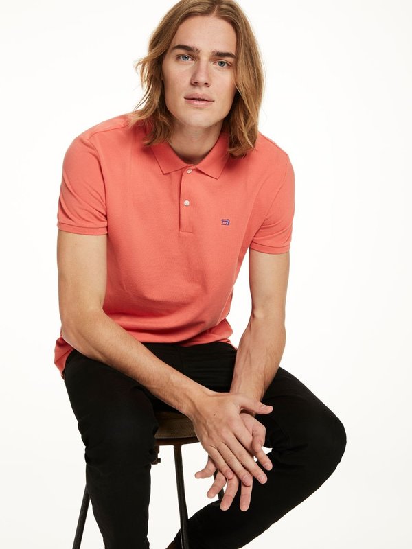 Scotch & Soda Classic Polo Shirt in Tangerine Scotch & Soda Classic Polo Shirt in Tangerine