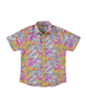 DUSHYANT. The Sheril Light Pink/Yellow/White La Brea Short Sleeve Shirt - Floral Print - Thumbnail 1