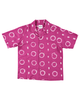 DUSHYANT. Hand Block Printed 'The Don' Camp Collar Shirt - Magenta Circles Art Print - Thumbnail 1