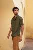 DUSHYANT. Hand Block Printed The Sufi Short Sleeve Shirt - Green and Red print - Thumbnail 5