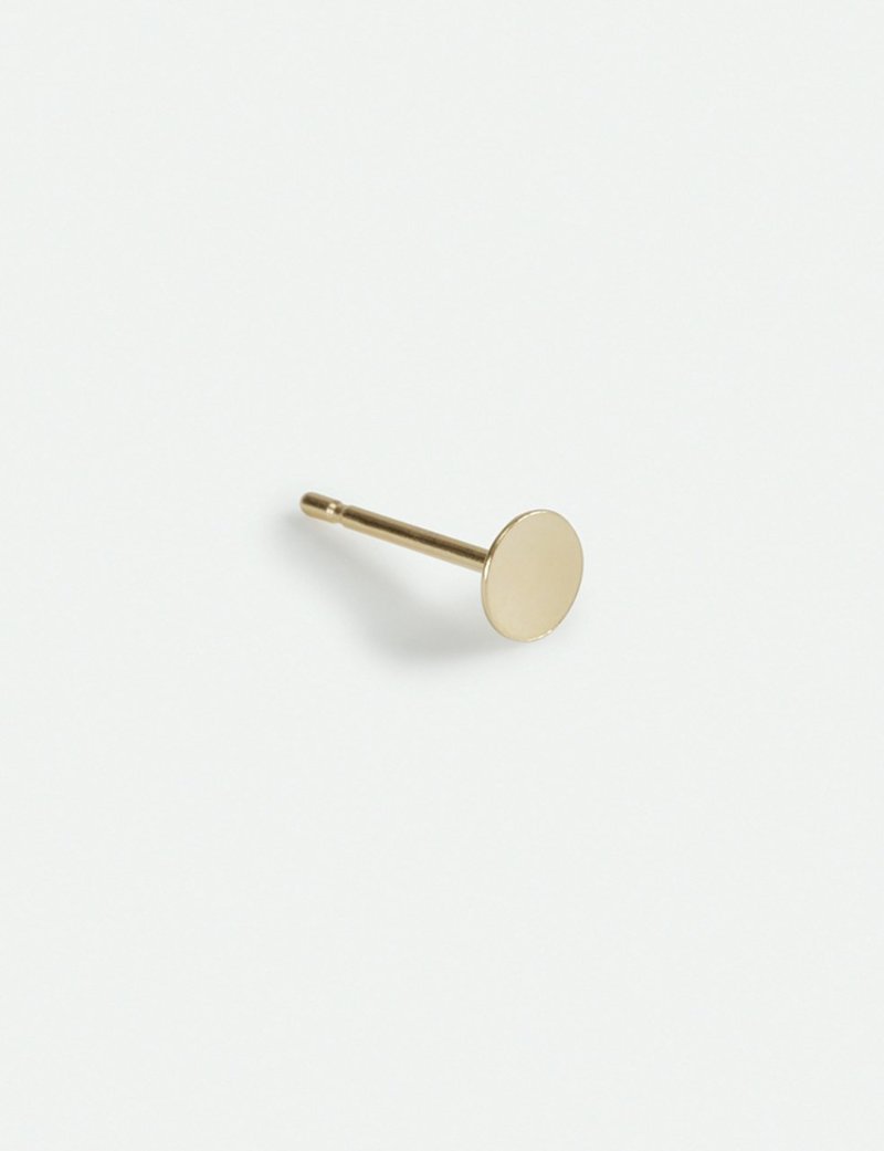 Kathleen Whitaker Sequin 4mm Stud - 14K Gold