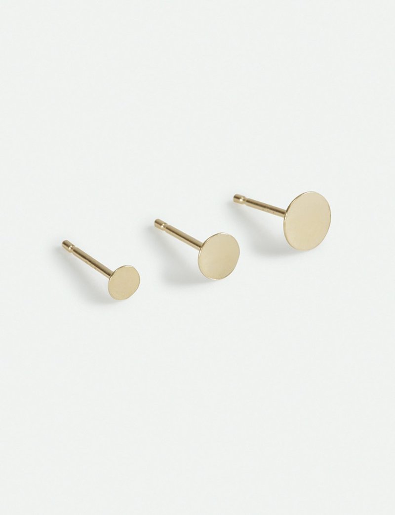 Kathleen Whitaker Sequin 4mm Stud - 14K Gold