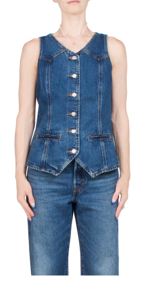 Levi's Longline Denim Vest Enchantment Garmentory