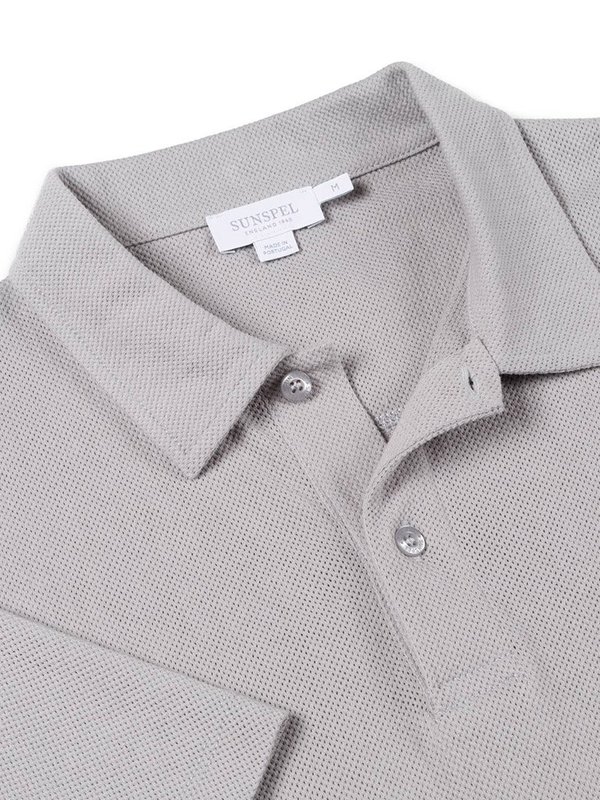 Sunspel Riveria Polo in Light Grey Sunspel Riveria Polo in Light Grey