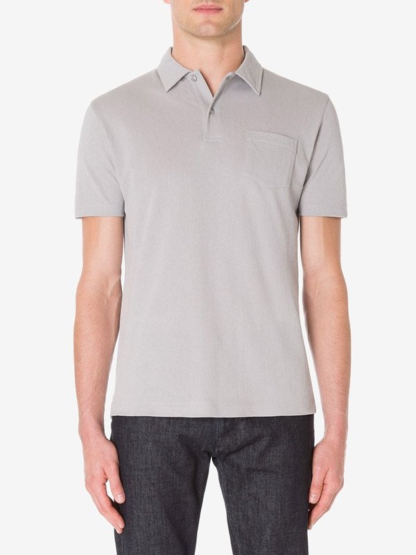 Sunspel Riveria Polo in Light Grey Sunspel Riveria Polo in Light Grey