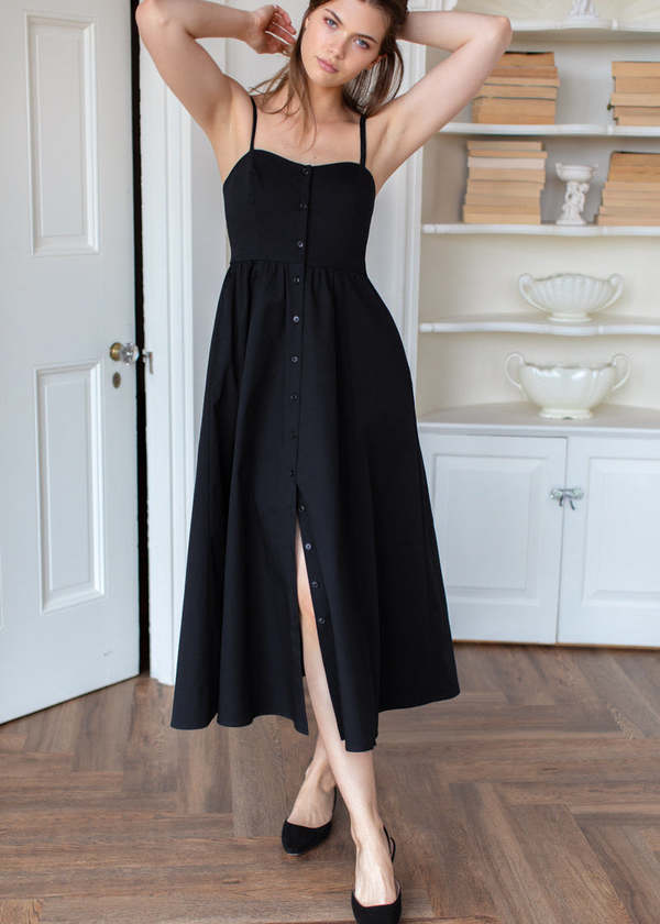 Emerson Fry Florentine Layering Dress - Black Organic | Garmentory