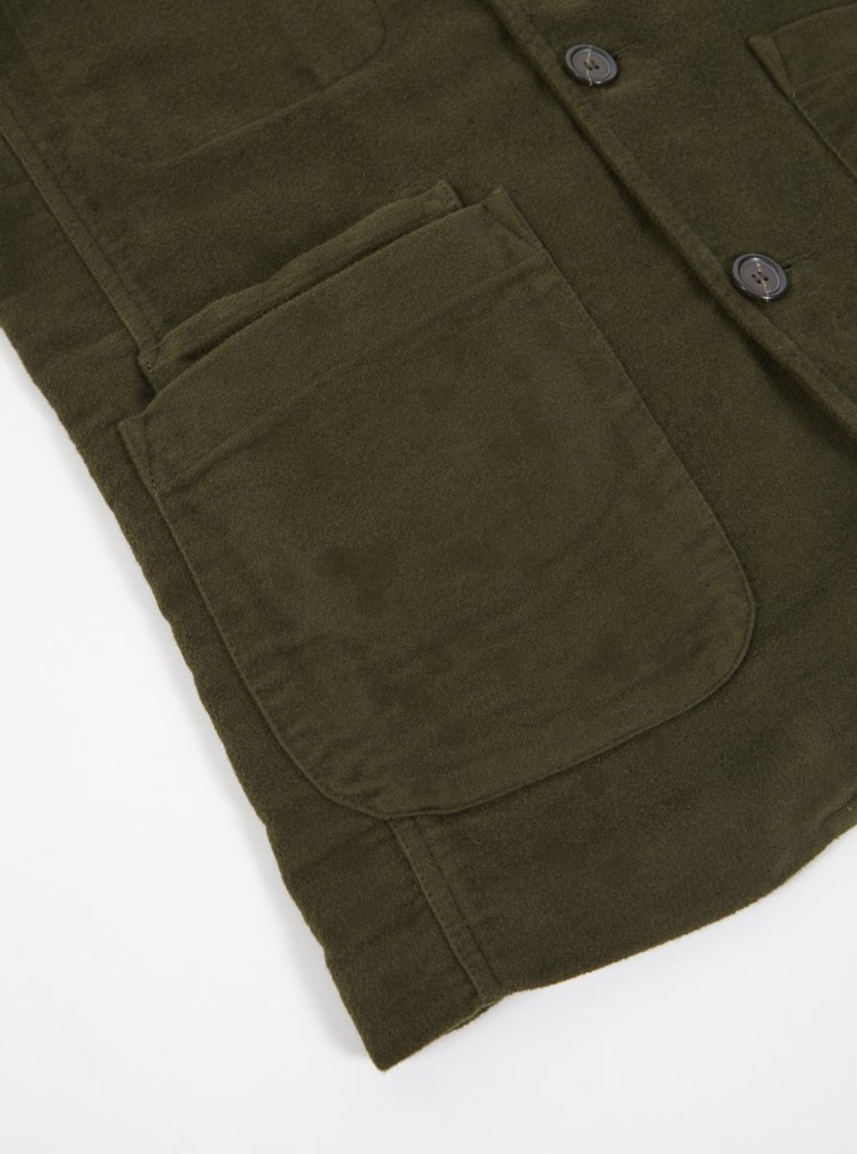 Universal Works Bakers Jacket Olive Moleskin Garmentory
