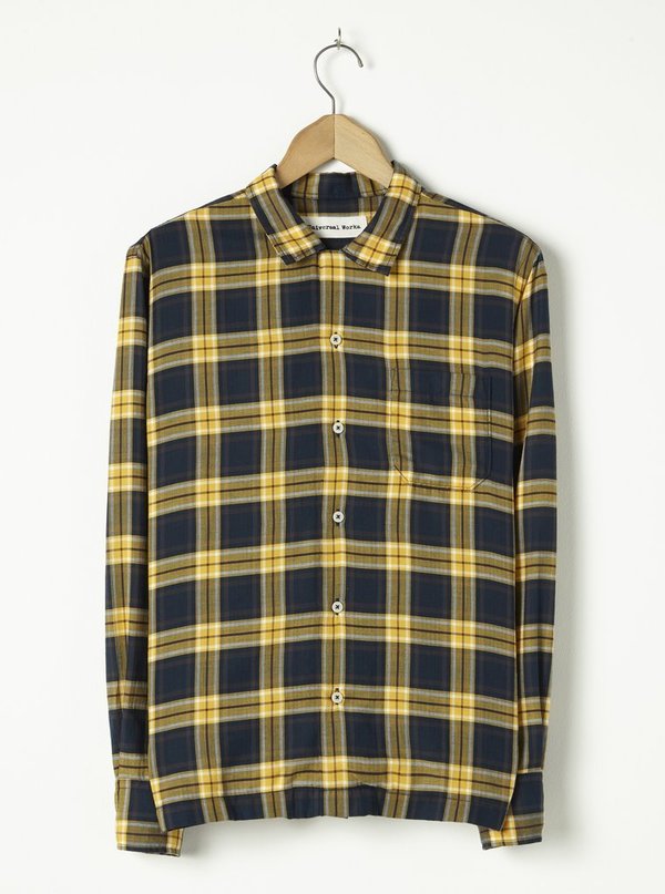 Universal Works Check Shirt - Gold/black Universal Works Check Shirt - Gold/black