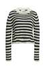 Eleven Six Ava Stripe Sweater - Ivory/Black - Thumbnail 6