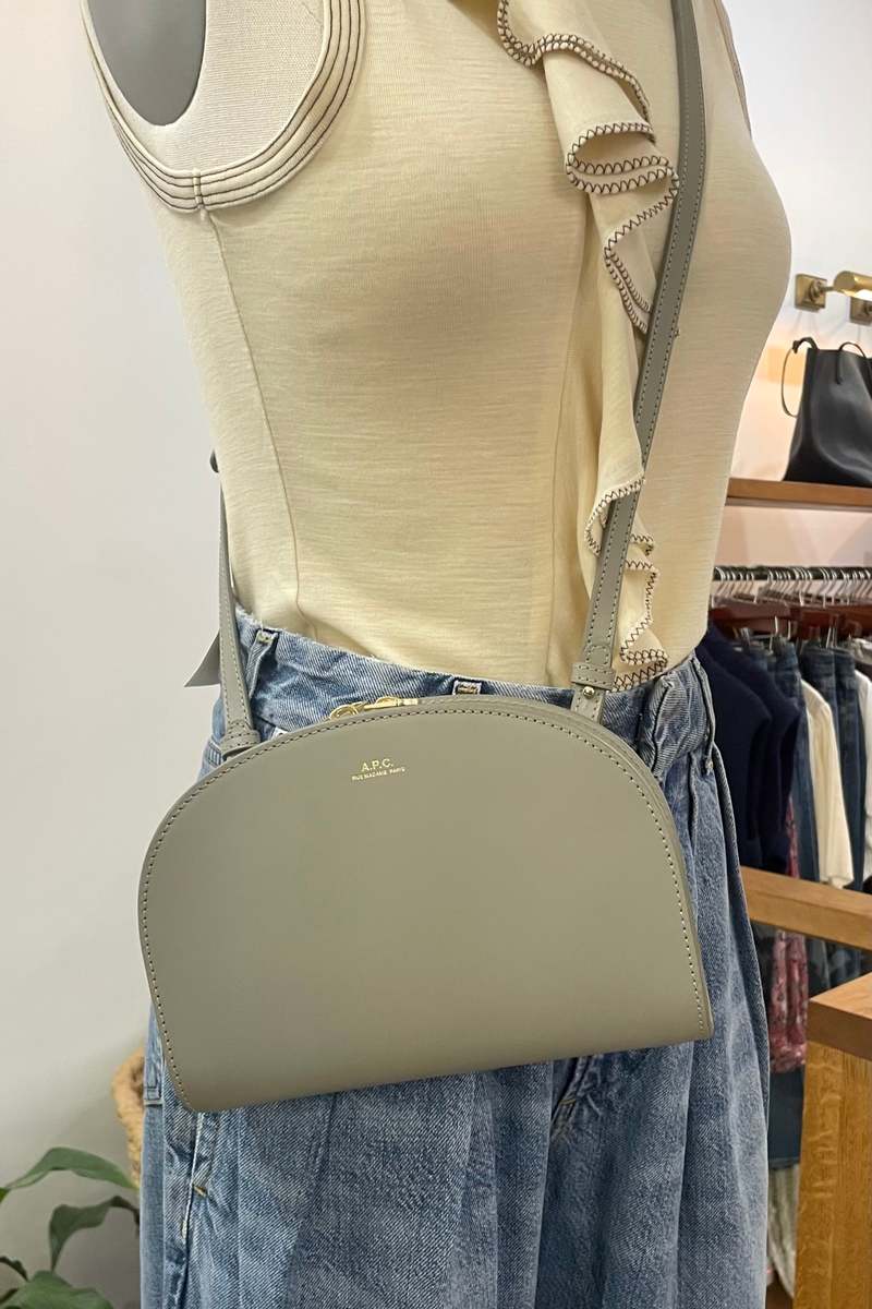 A.P.C. Clutch Demi-Lune - Taupe Green | Garmentory