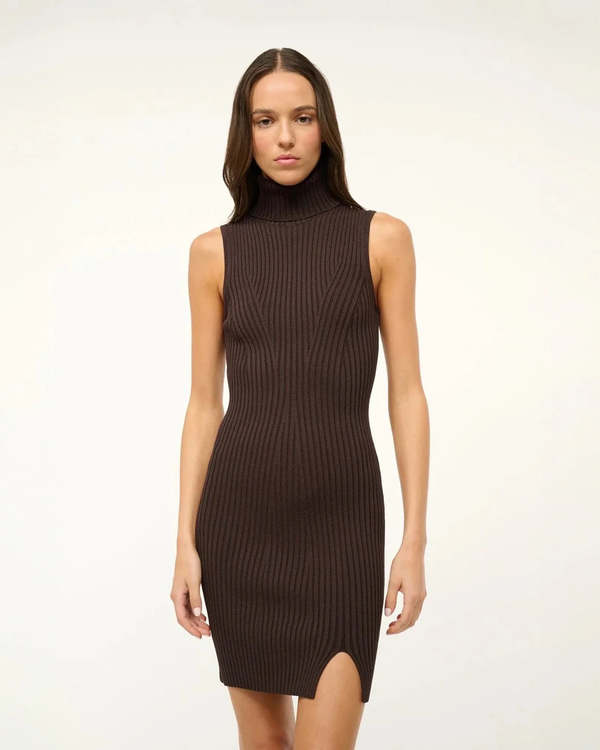 brown leather dress Being Better Vegan Leather Mini Dress - Brown, Small | Hazel and Olive main image 0