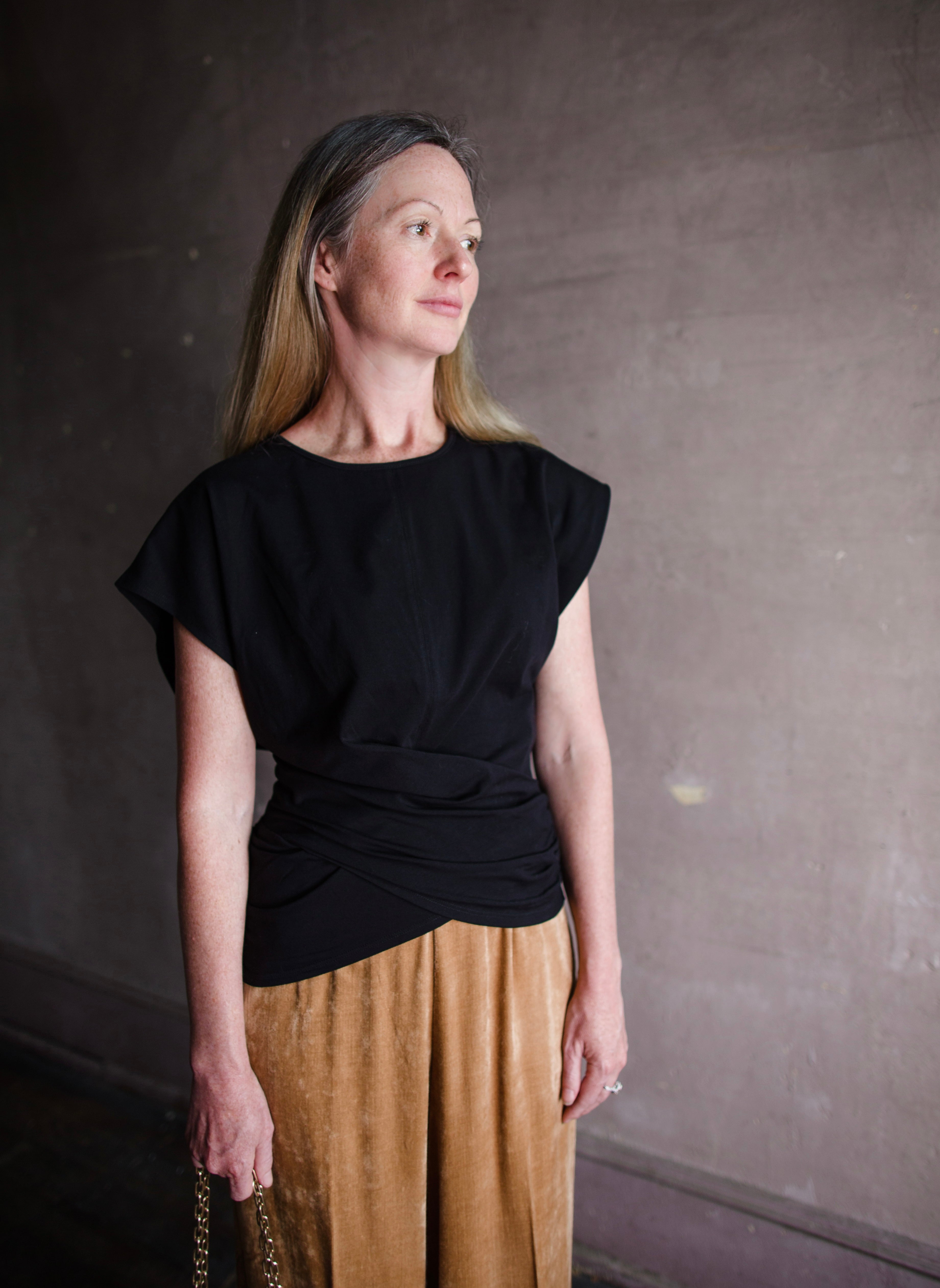 Apiece Apart Twist Drape Tee - Black | Garmentory