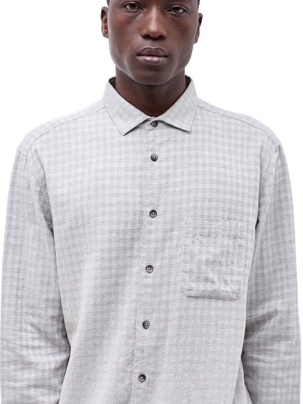 YMC Curtis Check Shirt in Light Grey YMC Curtis Check Shirt in Light Grey
