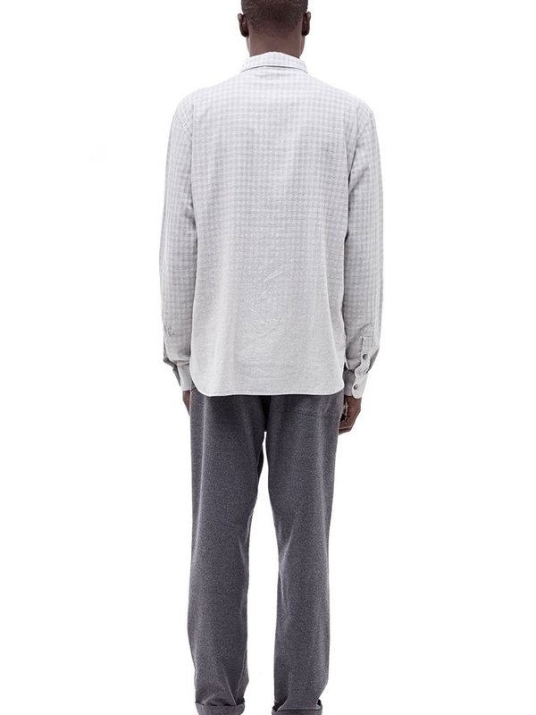YMC Curtis Check Shirt in Light Grey YMC Curtis Check Shirt in Light Grey