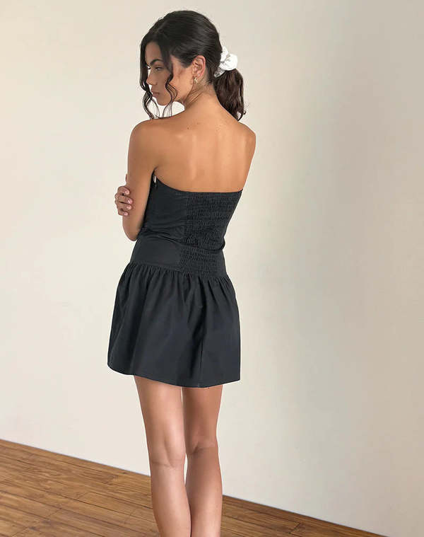 knee length dresses for ladies Codami Halterneck Mini Dress in Lace Black main image 0