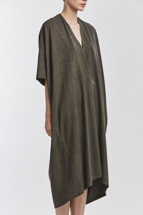 Studio Sale: Muse Dress, Oversized, Silk Noil in Coal Studio Sale: Muse Dress, Oversized, Silk Noil in Coal