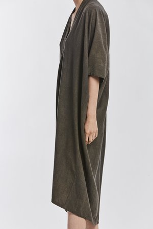 Studio Sale: Muse Dress, Oversized, Silk Noil in Coal Studio Sale: Muse Dress, Oversized, Silk Noil in Coal