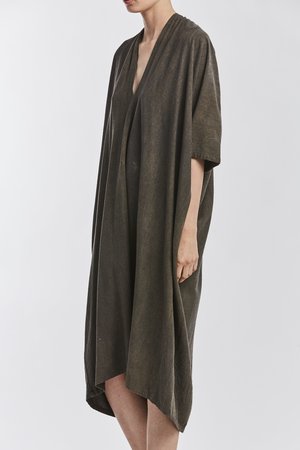 Studio Sale: Muse Dress, Oversized, Silk Noil in Coal Studio Sale: Muse Dress, Oversized, Silk Noil in Coal