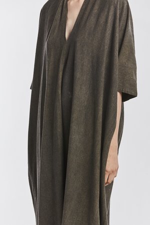 Studio Sale: Muse Dress, Oversized, Silk Noil in Coal Studio Sale: Muse Dress, Oversized, Silk Noil in Coal