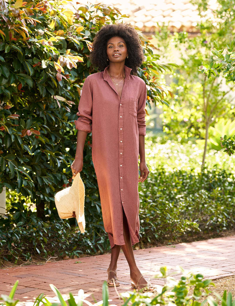 【STORY掲載】Frank&Eileen ロリー マキシシャツドレス Frank & Eileen Rory Maxi Shirtdress - Mauve | Garmentory