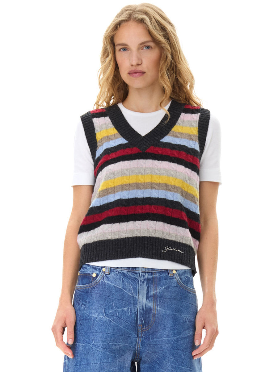 Logo-Wool-Mix-Vest-