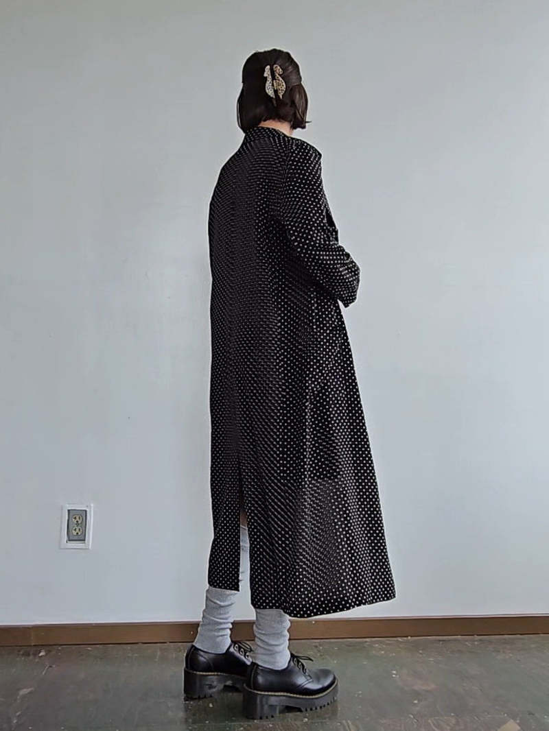 Vintage Agnes B Dotted Jacket - Black/White | Garmentory