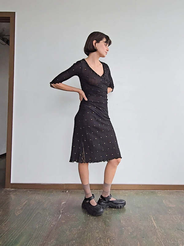 Vintage Betsey Johnson Lace Dress - Black | Garmentory