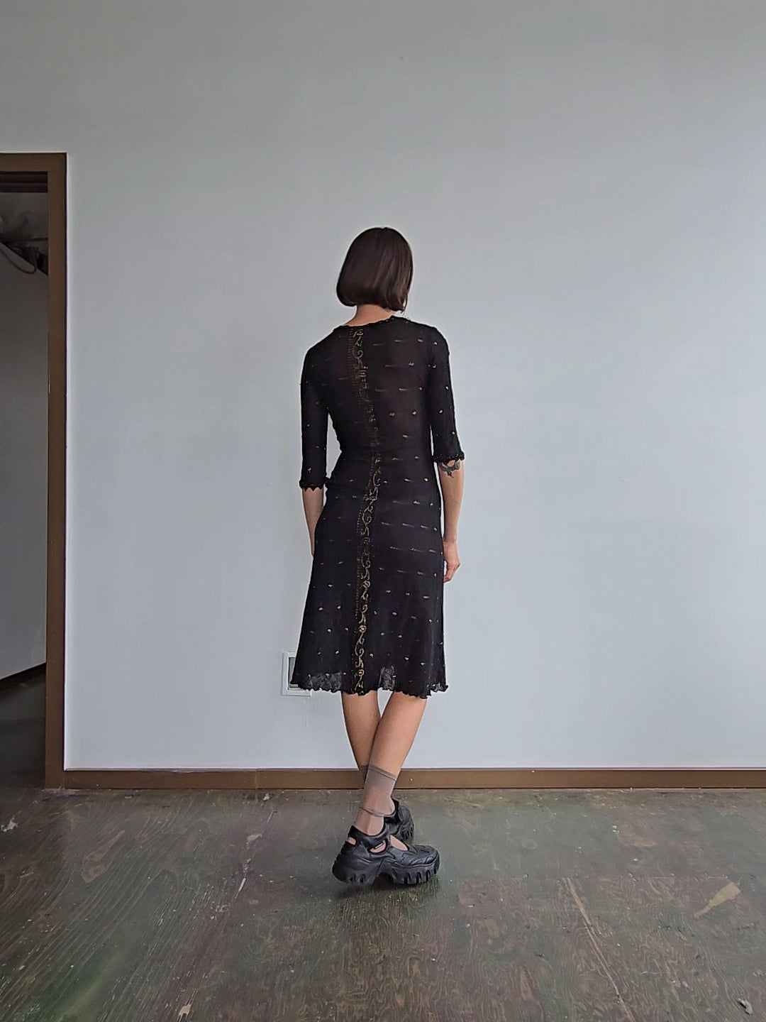 Vintage Betsey Johnson Lace Dress - Black | Garmentory