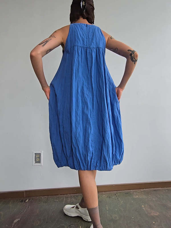 chinese dress ladies Air Linen Bubble Mini Dress main image 1