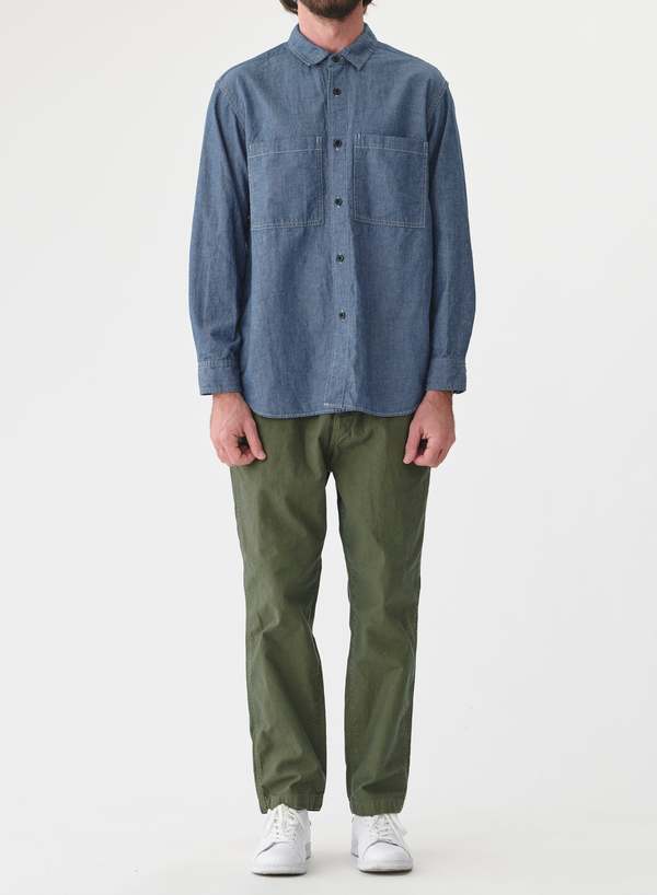 Sage de Cret Co/Li Dungaree Work Shirt - Indigo
