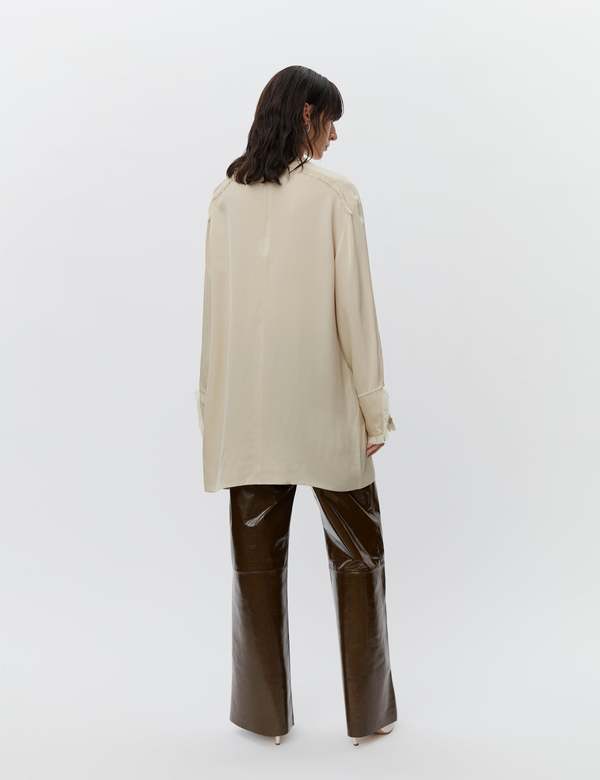 Day Birger et Mikkelsen Debbie Matte Crepe Fringe Top - Brown Rice ...