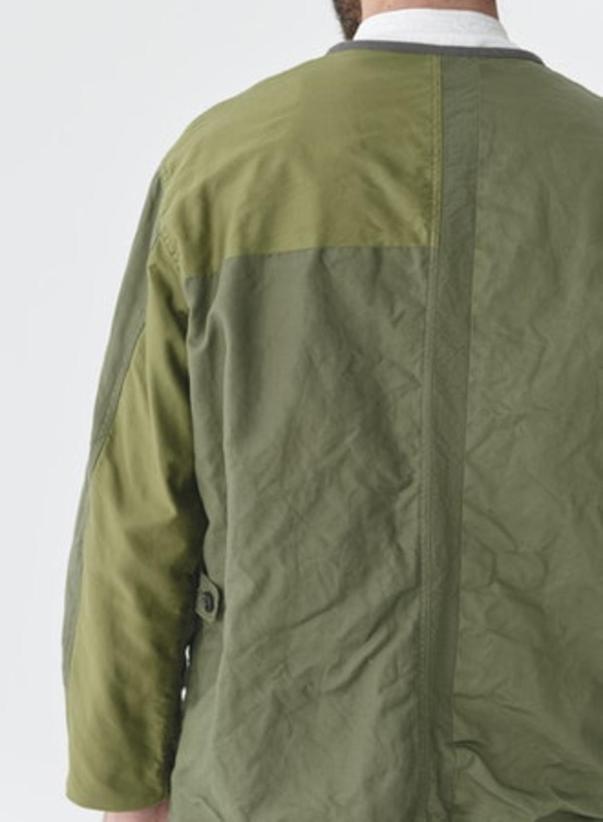 Sage de Cret Patchwork Liner Jacket - Olive - Image 10 of 12