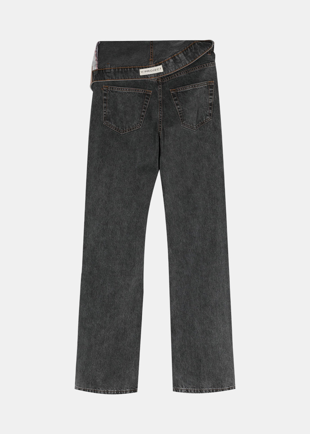 Asymmetric Waist Jeans with Pockets