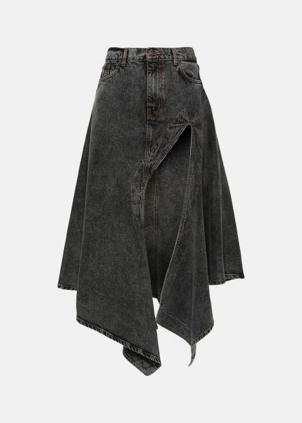 【MORE THAN BLACK】24SS★ CUT OFF DENIM SKIRT Dakota Denim Skirt - Broken Black – Universal Standard