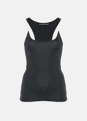 Y/project Invisible Strap Tank Top - Vintage Black | Garmentory