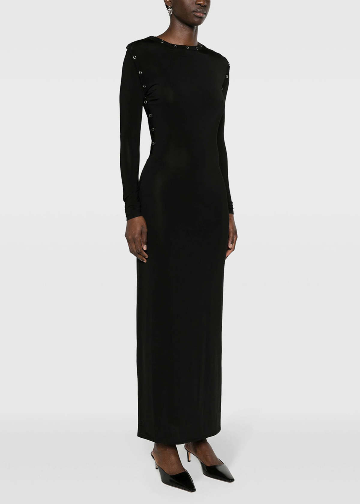 LONG SLEEVE PRINTED SNAPFRONT DRESS main image 1