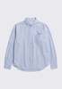 Norse Projects Standard Oxford BD Shirt - Pale Blue Stripe - Thumbnail 1