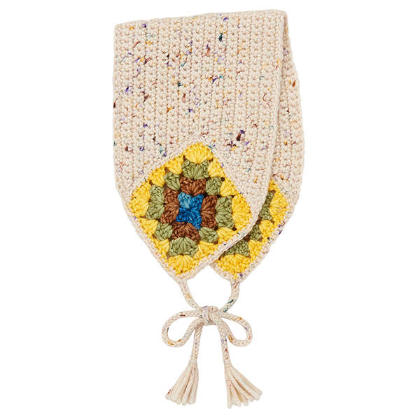 Kids Misha & Puff Crochet Headwarmer - Iris Cream Confetti 