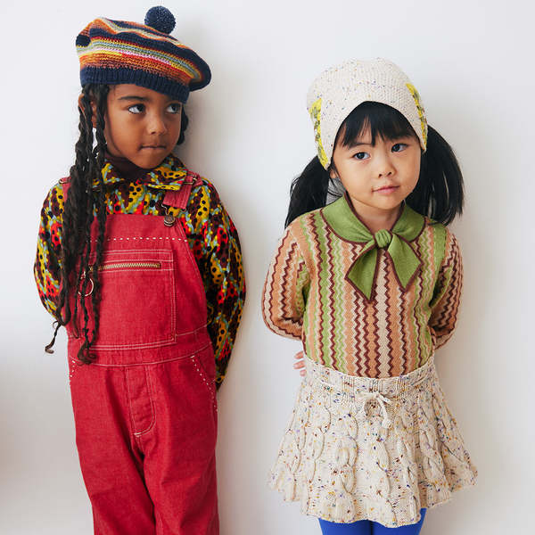 Kids Misha & Puff Crochet Headwarmer - Iris Cream Confetti 